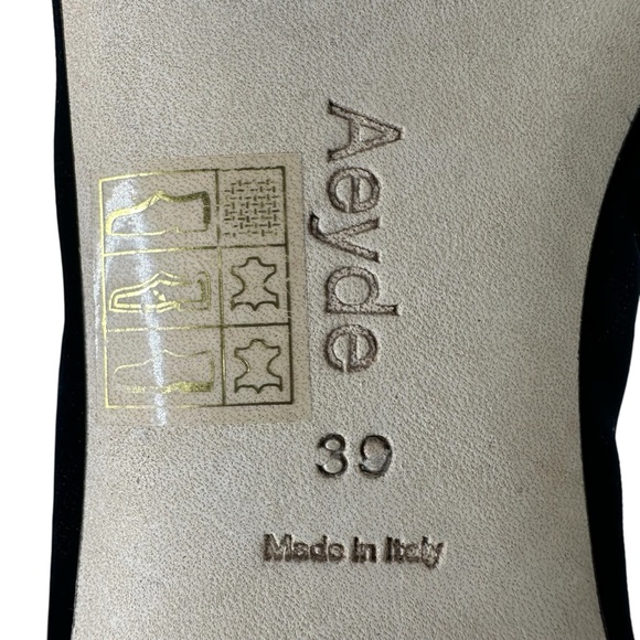 AEYDE Navy Uma Velvet Mary-Jane Ballerina Flats. Sz: EU39/US 8.0 - Picture 10 of 12